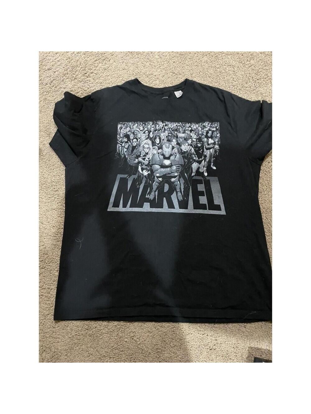 UNISEX Marvel Black t shirt 2XL XXL XXLARGE